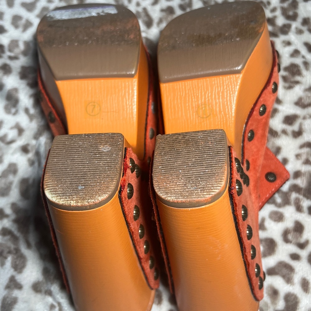 Tinseltown Women's Bold Orange Sandals - Picture 6 of 7